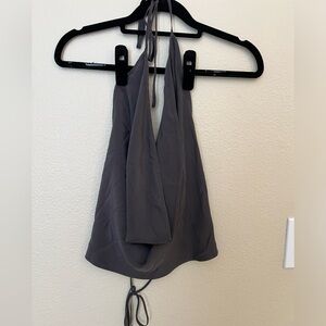 Emersen Thorpe cowl neck silk halter, backless